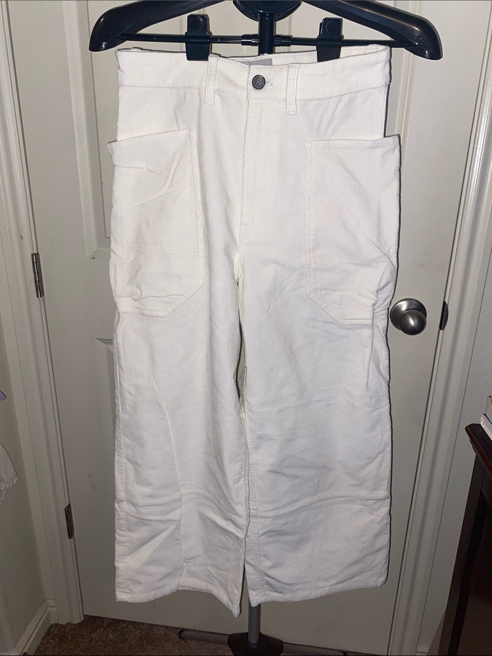 NWOT EVERLANE CREAM/WHITE RIBBED PANTS SIZE 6